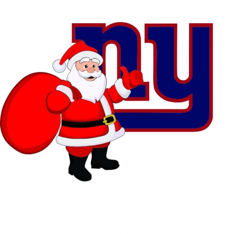 New York Giants Santa Claus Logo heat sticker