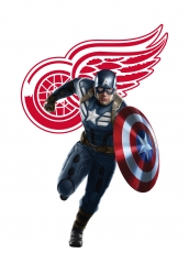 Detroit Red Wings Captain America Logo heat sticker