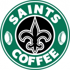 New Orleans Saints starbucks coffee logo custom vinyl decal
