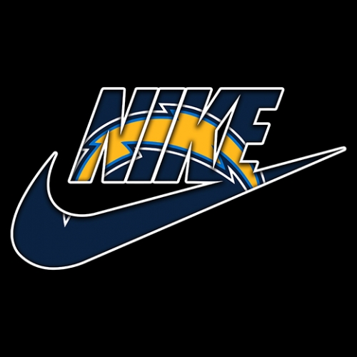 Los Angeles Chargers Nike logo heat sticker