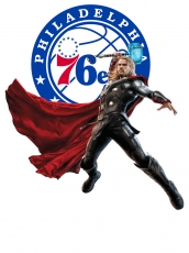 Philadelphia 76ers Thor Logo custom vinyl decal