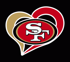 San Francisco 49ers Heart Logo heat sticker