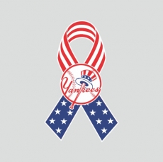 New York Yankees Ribbon American Flag logo custom vinyl decal