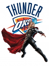 Oklahoma City Thunder Thor Logo heat sticker