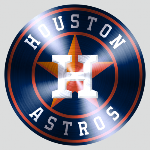 Houston Astros Stainless steel logo heat sticker