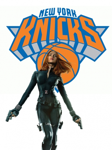 New York Knicks Black Widow Logo heat sticker