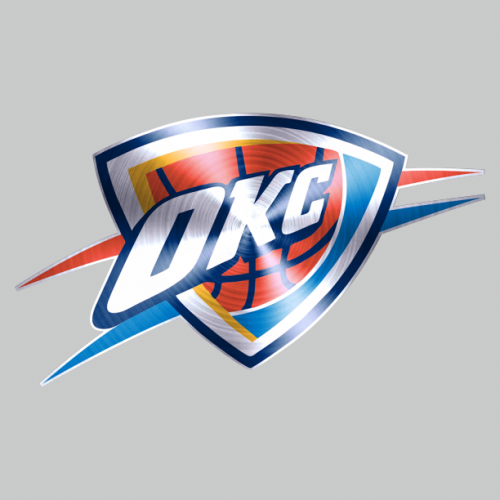 Oklahoma City Thunder Stainless steel logo heat sticker