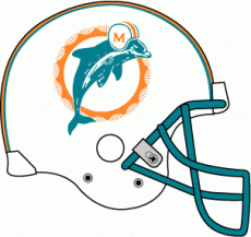 Miami Dolphins 1980-1989 Helmet Logo custom vinyl decal