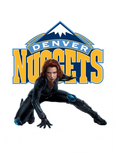 Denver Nuggets Black Widow Logo heat sticker