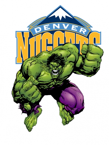 Denver Nuggets Hulk Logo heat sticker