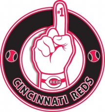 Number One Hand Cincinnati Reds logo custom vinyl decal