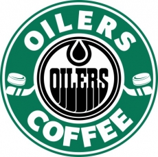 Edmonton Oilers Starbucks Coffee Logo heat sticker
