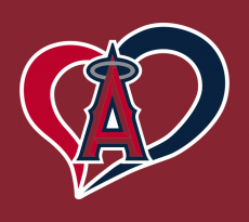 Los Angeles Of Anaheim Heart Logo custom vinyl decal