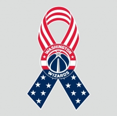 Washington Wizards Ribbon American Flag logo custom vinyl decal