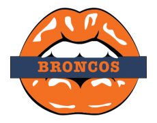 Denver Broncos Lips Logo custom vinyl decal