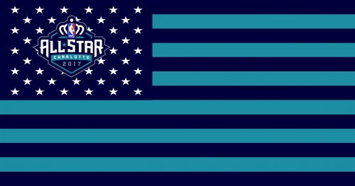 NBA All-Star Game Flag001 logo custom vinyl decal