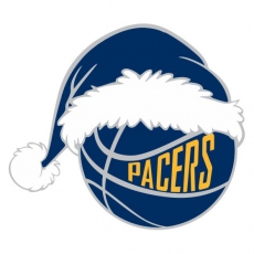 Indiana Pacers Basketball Christmas hat logo heat sticker