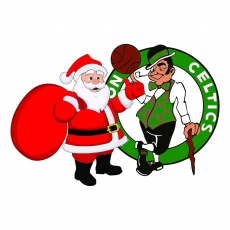 Boston Celtics Santa Claus Logo heat sticker