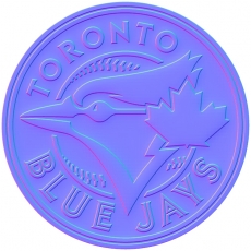 Toronto Blue Jays Colorful Embossed Logo heat sticker