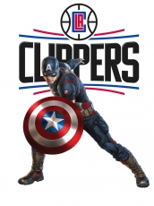 Los Angeles Clippers Captain America Logo custom vinyl decal