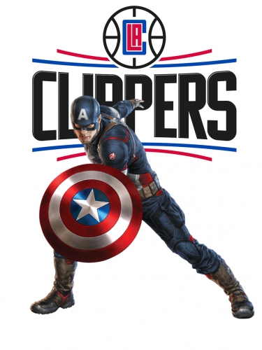 Los Angeles Clippers Captain America Logo heat sticker