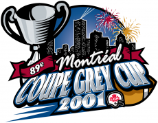 Grey Cup 2001 Primary Logo heat sticker