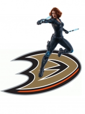 Anaheim Ducks Black Widow Logo heat sticker