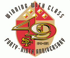 San Francisco 49ers 1995 Anniversary Logo custom vinyl decal