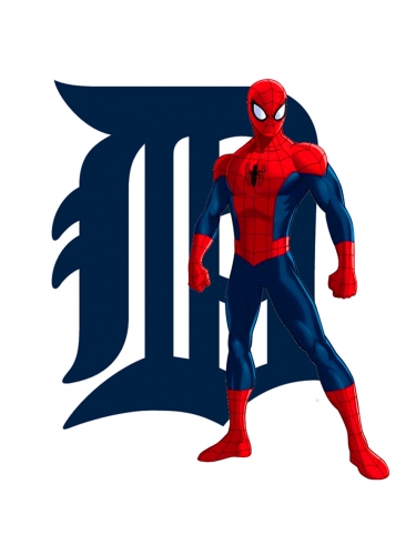 Detroit Tigers Spider Man Logo custom vinyl decal