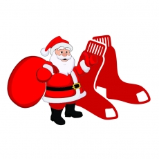 Boston Red Sox Santa Claus Logo heat sticker