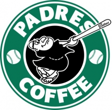 San Diego Padres Starbucks Coffee Logo heat sticker