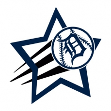 Detroit Tigers Baseball Goal Star logo heat sticker