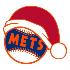 New York Mets Baseball Christmas hat logo heat sticker
