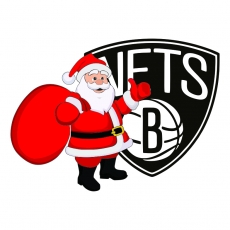 Brooklyn Nets Santa Claus Logo heat sticker
