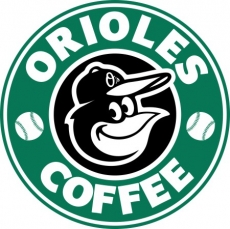 Baltimore Orioles Starbucks Coffee Logo heat sticker