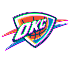 Phantom Oklahoma City Thunder logo heat sticker