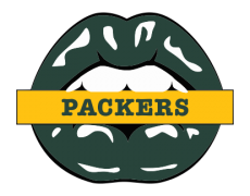 Green Bay Packers Lips Logo heat sticker