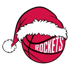Houston Rockets Basketball Christmas hat logo heat sticker