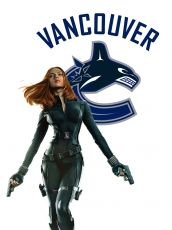 Vancouver Canucks Black Widow Logo custom vinyl decal