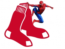 Boston Red Sox Spider Man Logo heat sticker