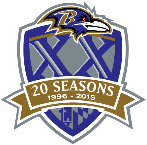 Baltimore Ravens 2015 Anniversary Logo heat sticker