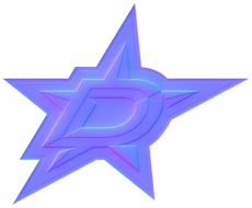 Dallas Stars Colorful Embossed Logo heat sticker