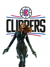 Los Angeles Clippers Black Widow Logo custom vinyl decal