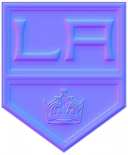 Los Angeles Kings Colorful Embossed Logo heat sticker