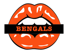 Cincinnati Bengals Lips Logo custom vinyl decal