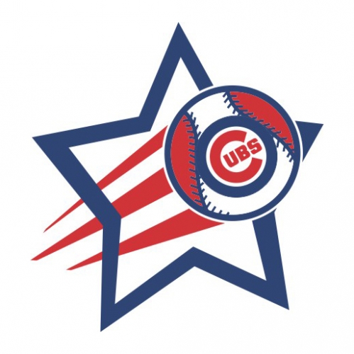 Chicago Cubs Baseball Goal Star logo heat sticker