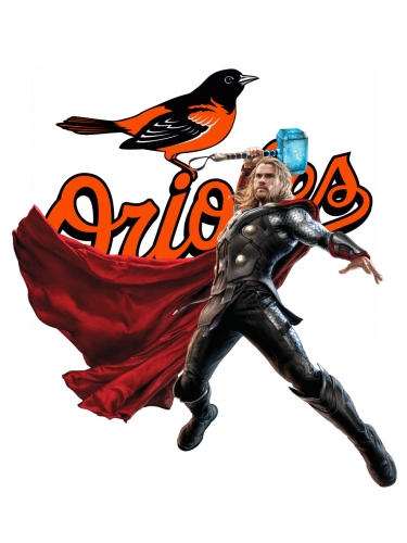 Baltimore Orioles Thor Logo custom vinyl decal