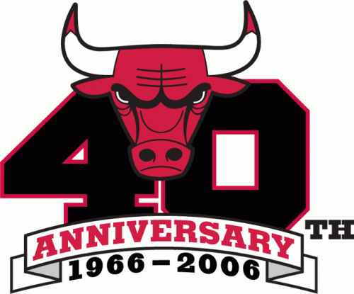 Chicago Bulls 2005 Anniversary Logo custom vinyl decal