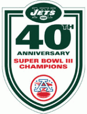 New York Jets 2008 Anniversary Logo heat sticker