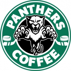 Florida Panthers Starbucks Coffee Logo heat sticker